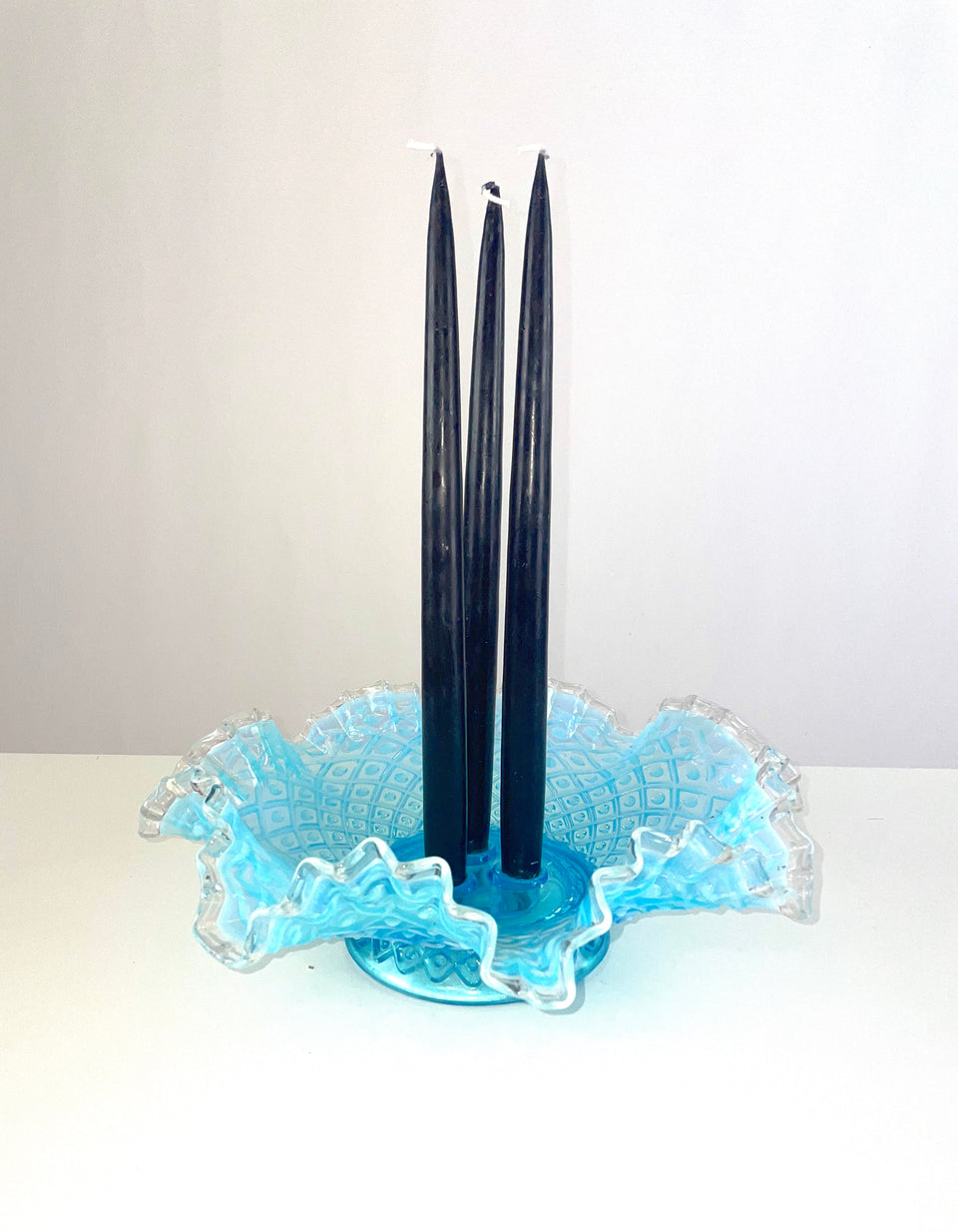 1970's Blown Glass Candle Display