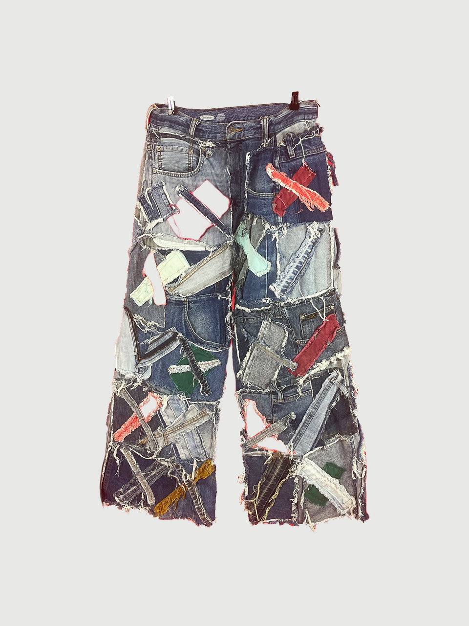 Low Rise Patchwork Jeans