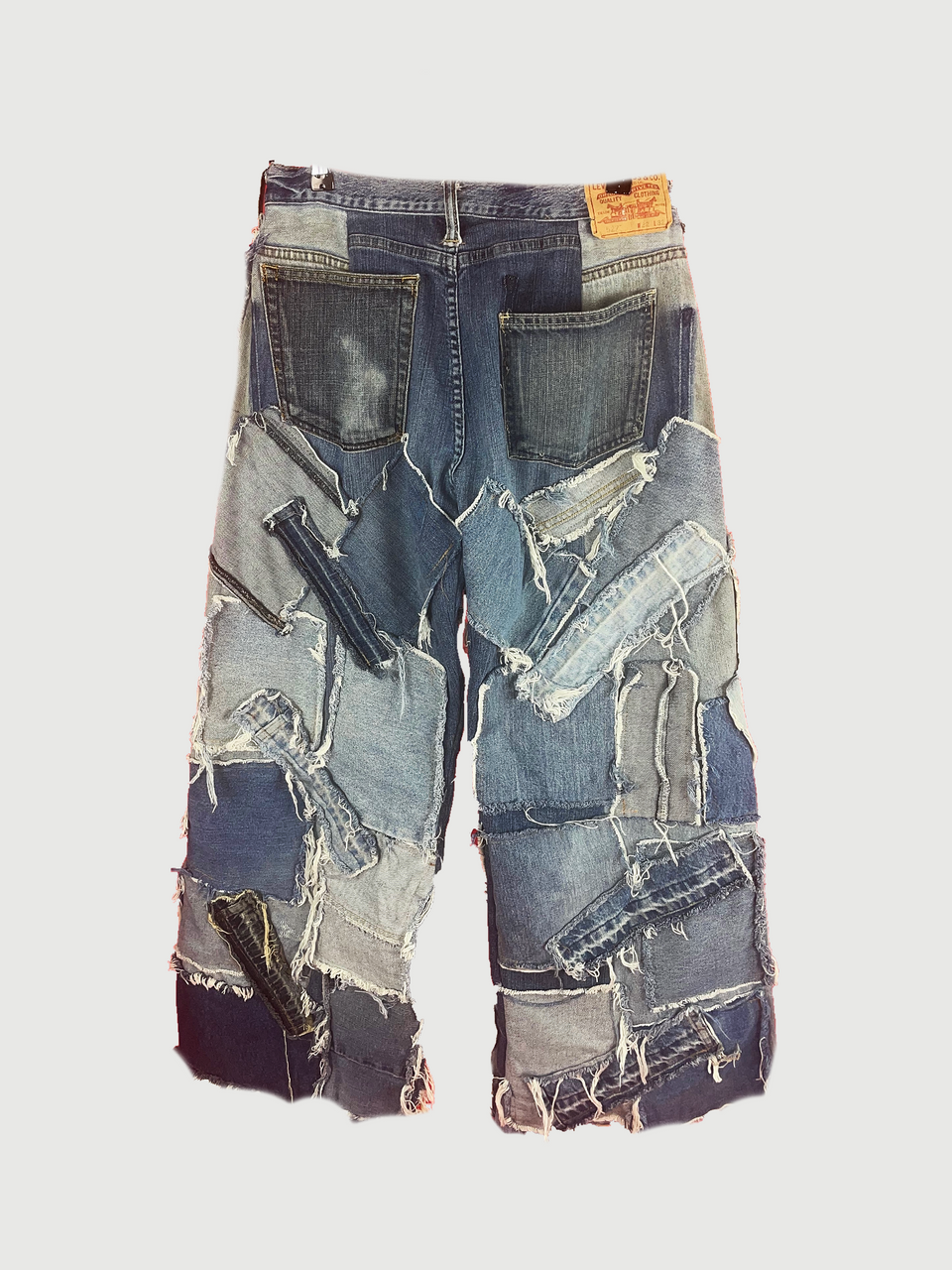 Low Rise Patchwork Jeans