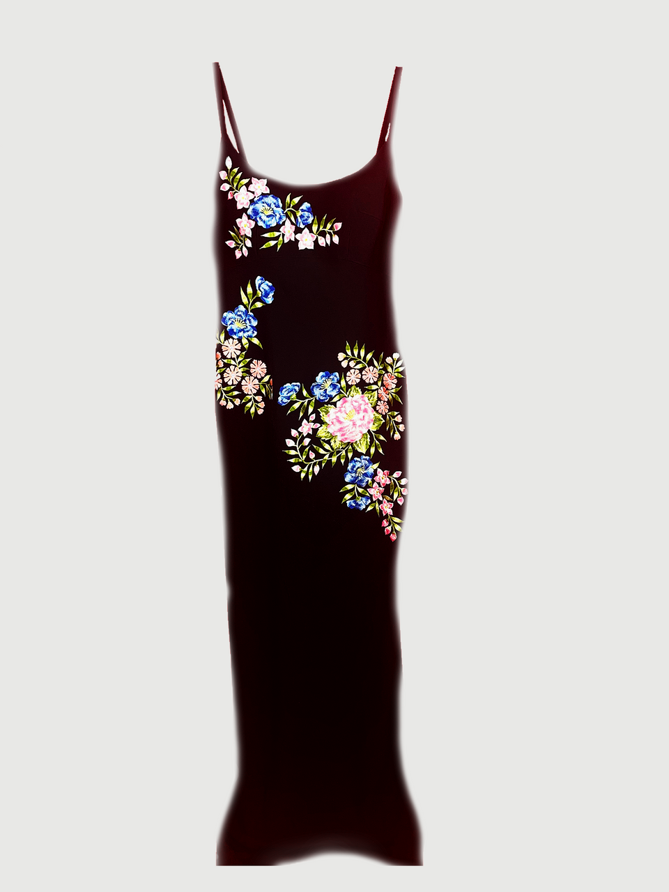 Black Bombshell Floral Gown