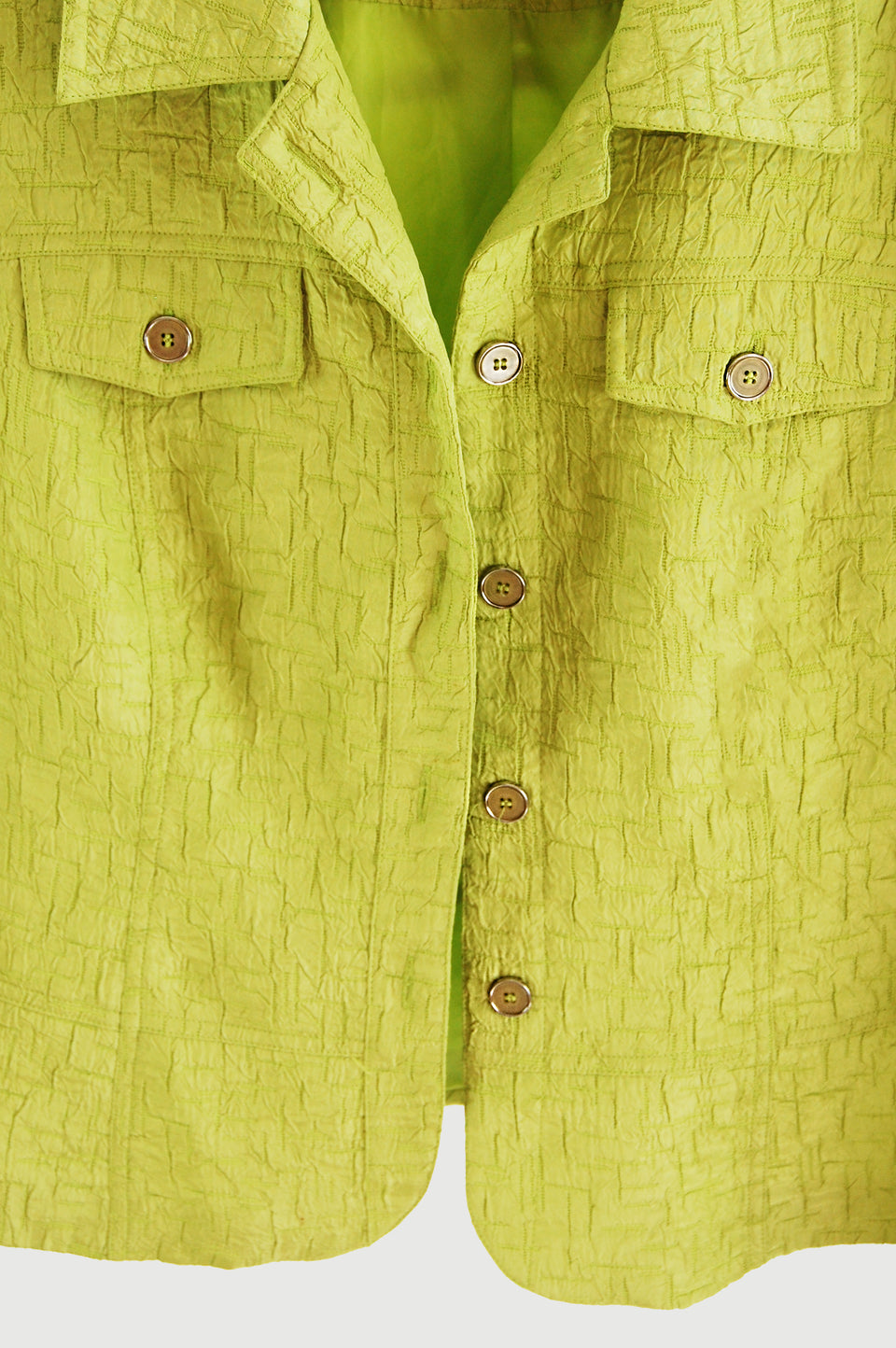 Lime Green Textured Jacket