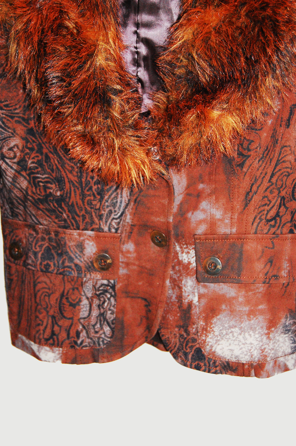 Baroque dye demin jacket
