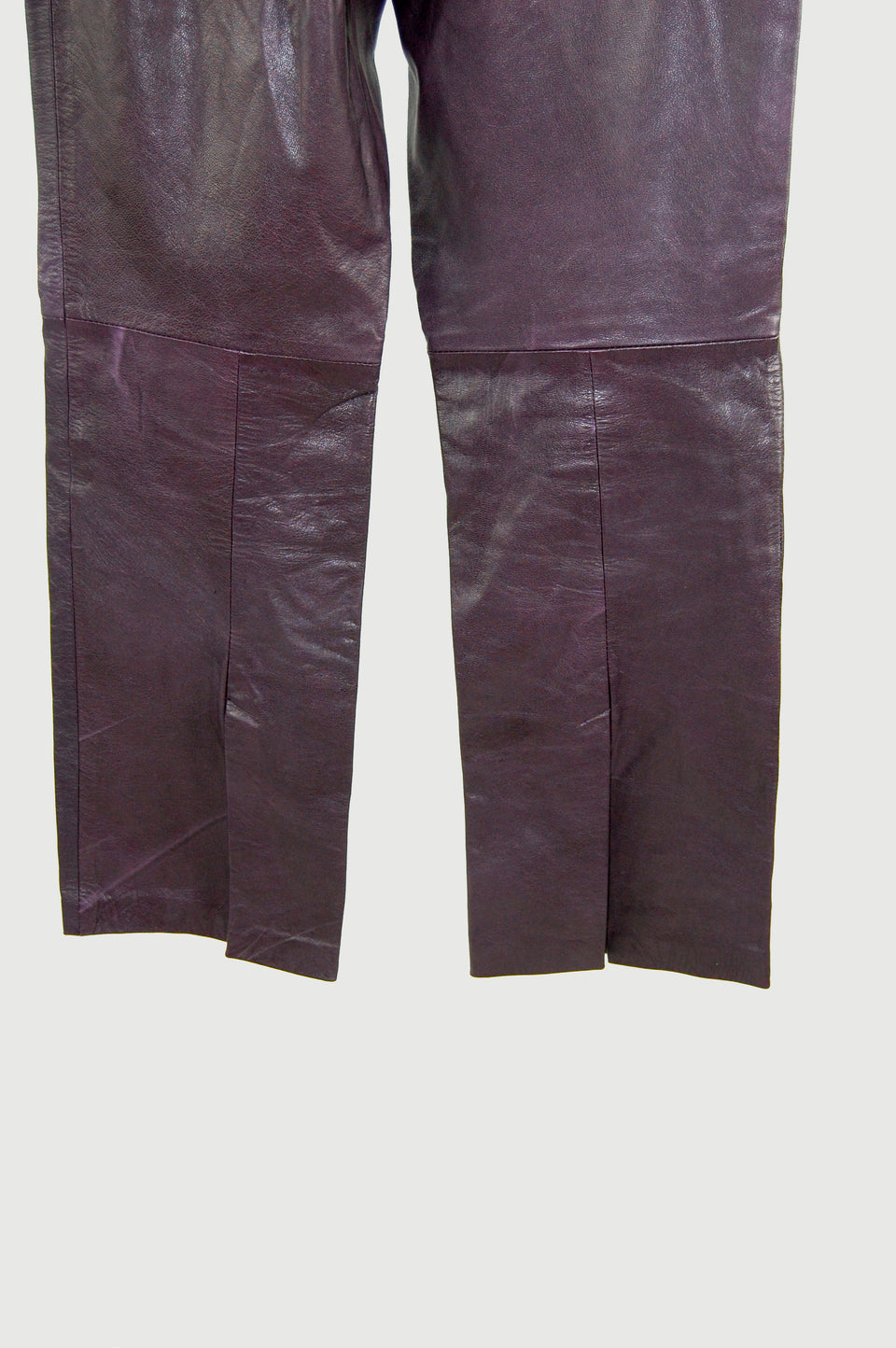 Deep purple Leather Trousers