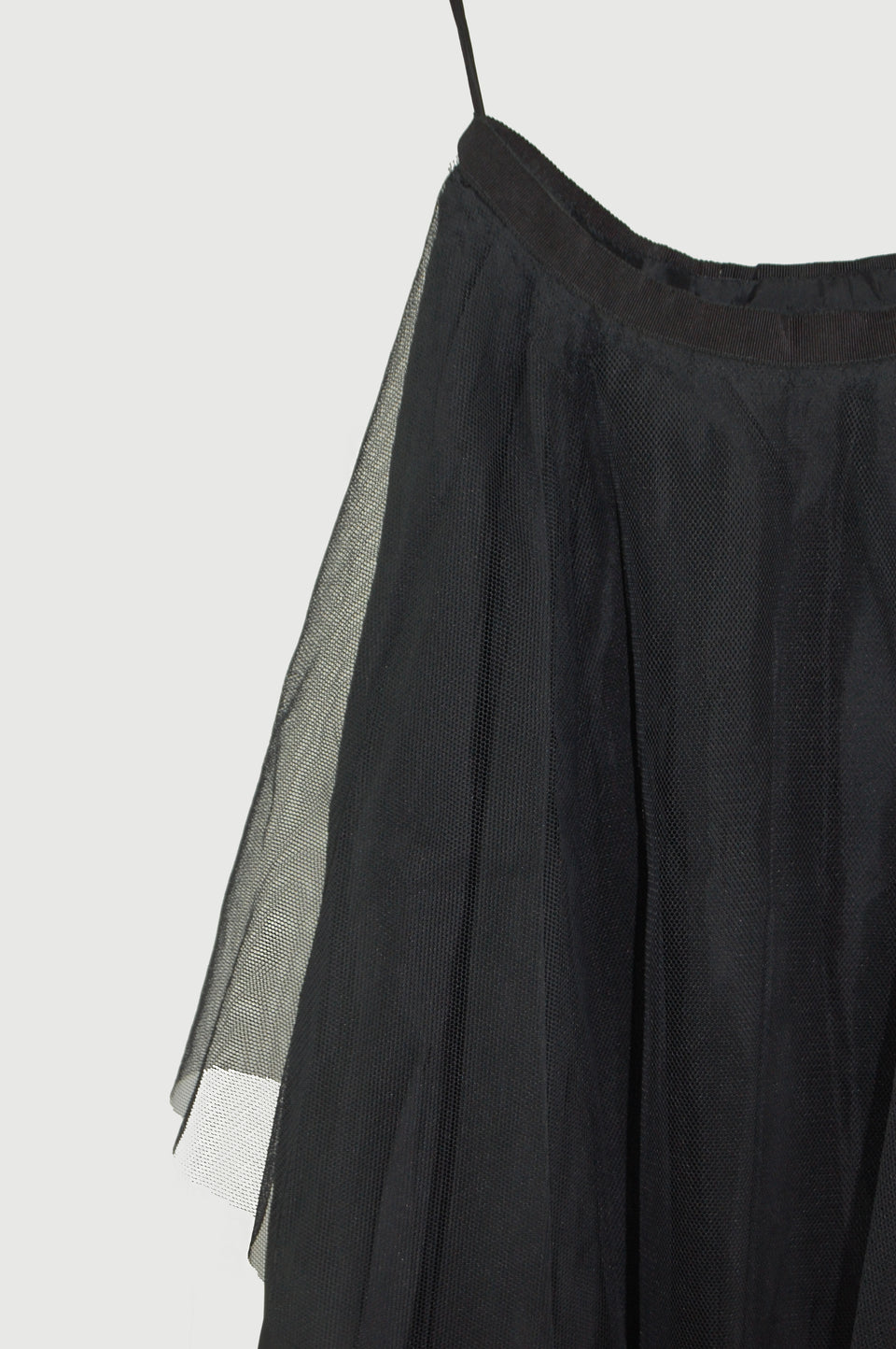 Delicate Two layer Mesh & Silk Skirt