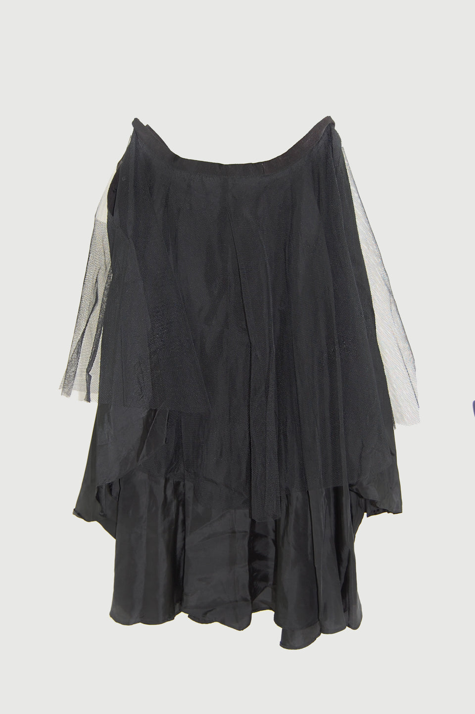 Delicate Two layer Mesh & Silk Skirt