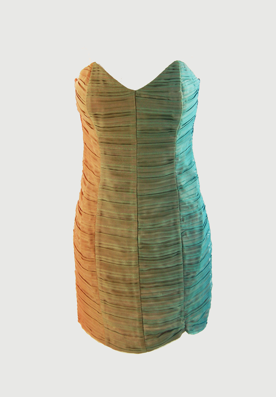 Ruched Gradient Cocktail Dress