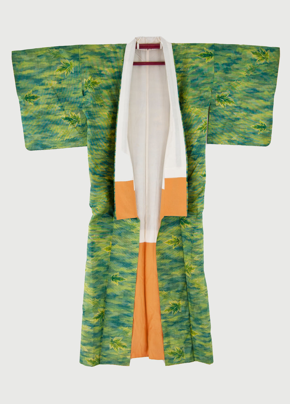 Japanese Yukata (浴衣) Kimono - Green Leaf