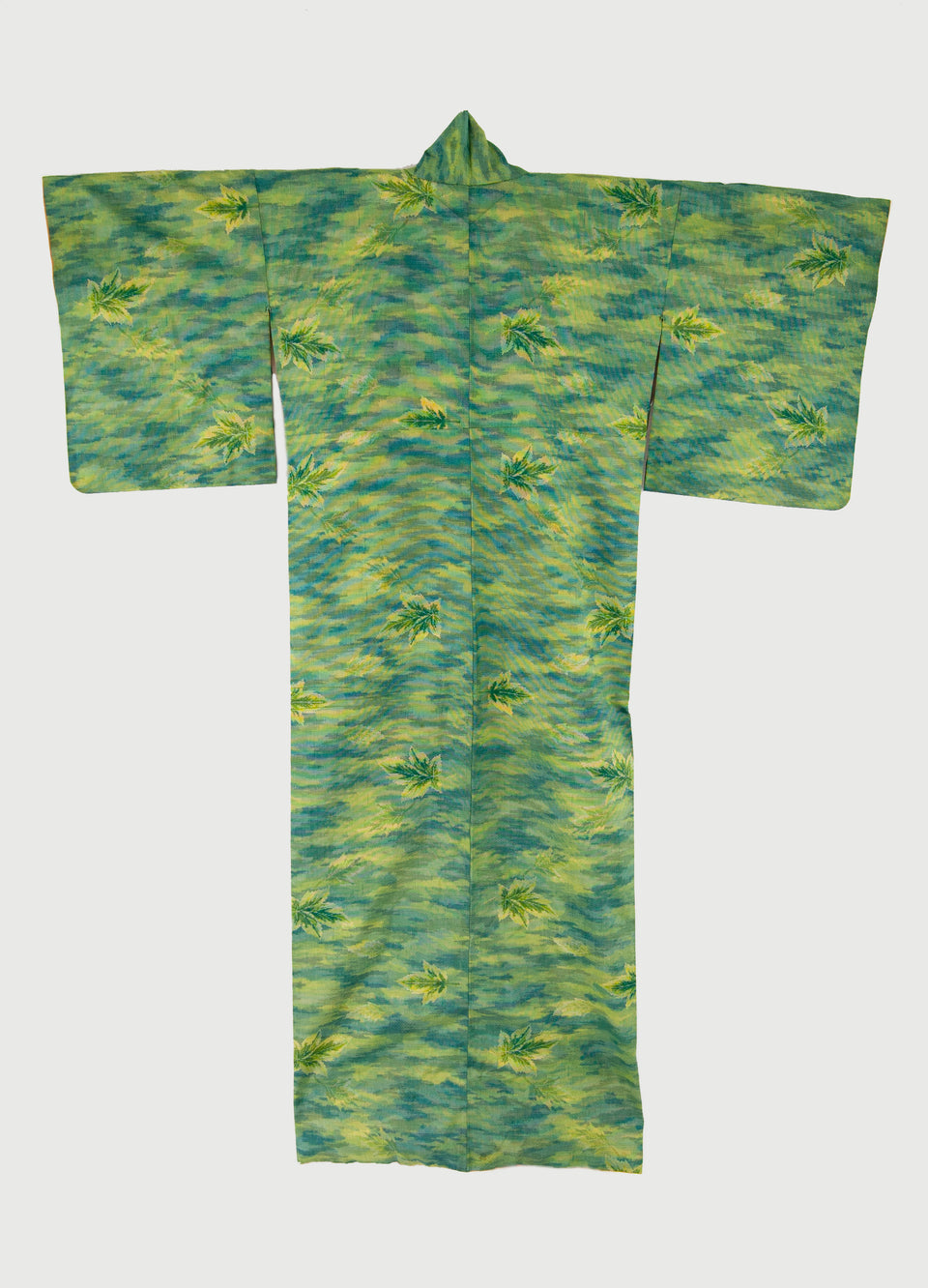 Japanese Yukata (浴衣) Kimono - Green Leaf