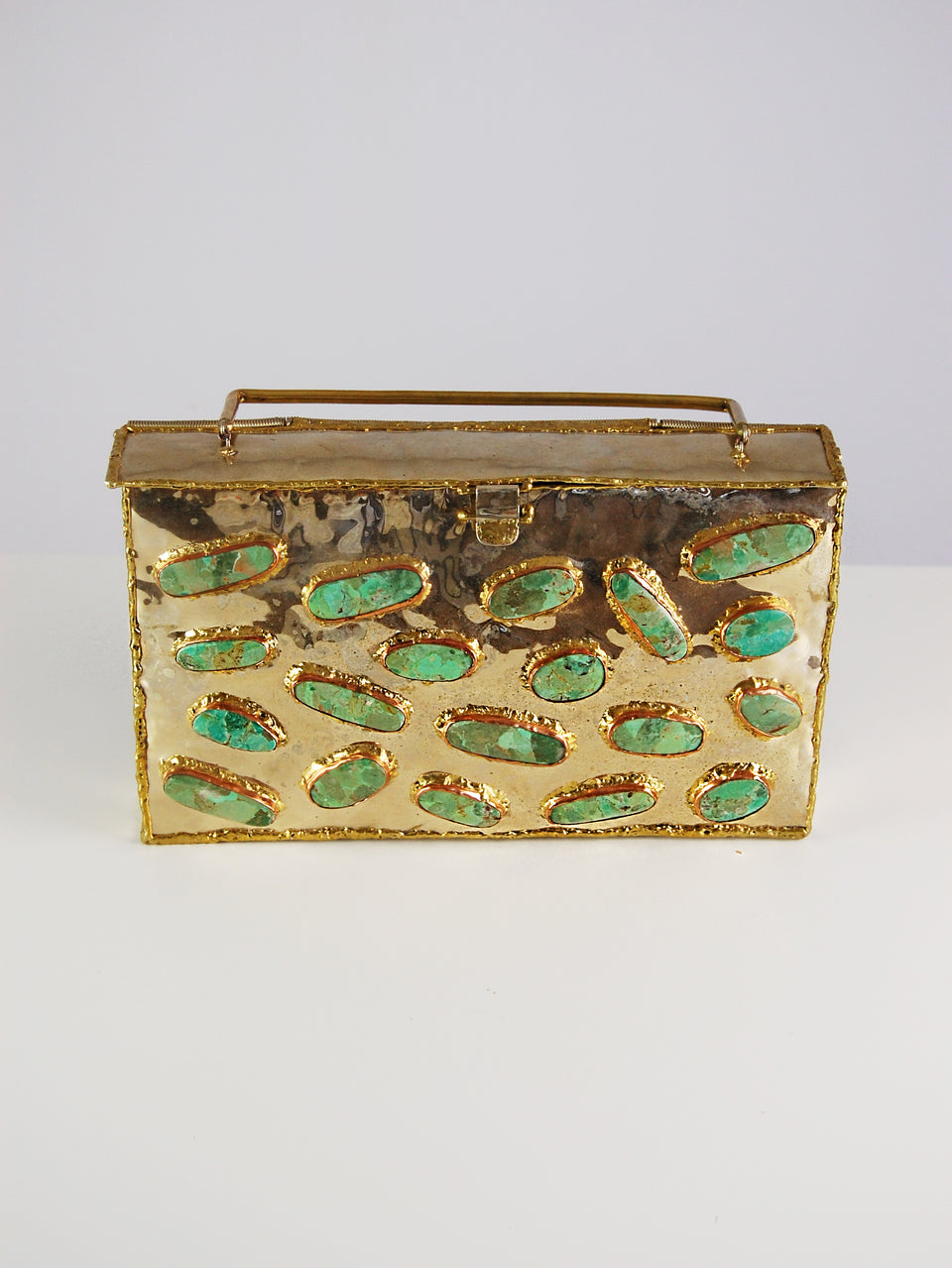 RARE: Handmade Mexican gold box bag
