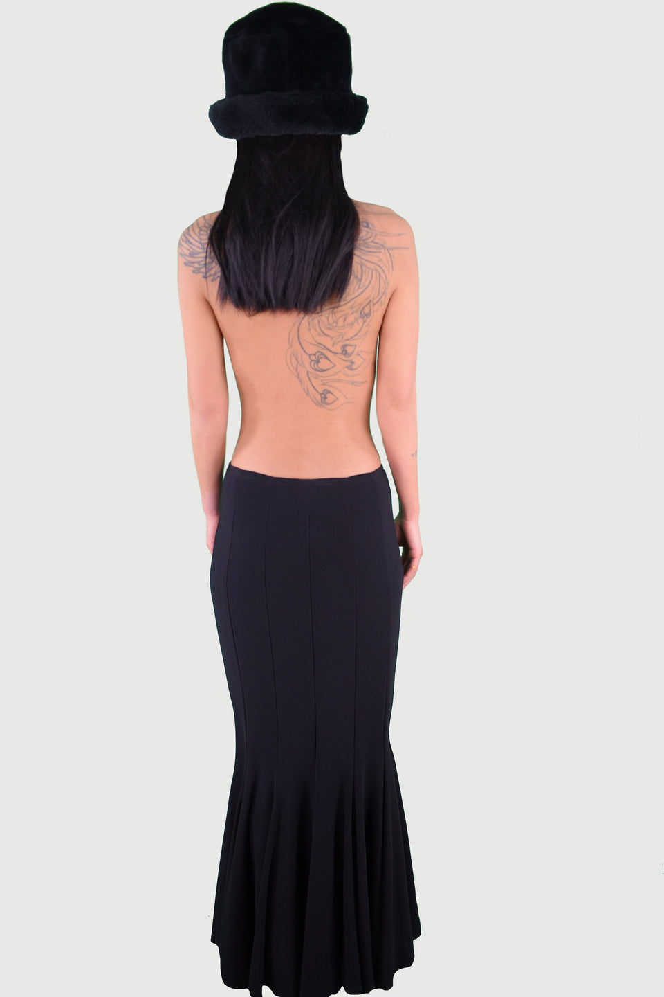 Flared Hem Maxi Skirt