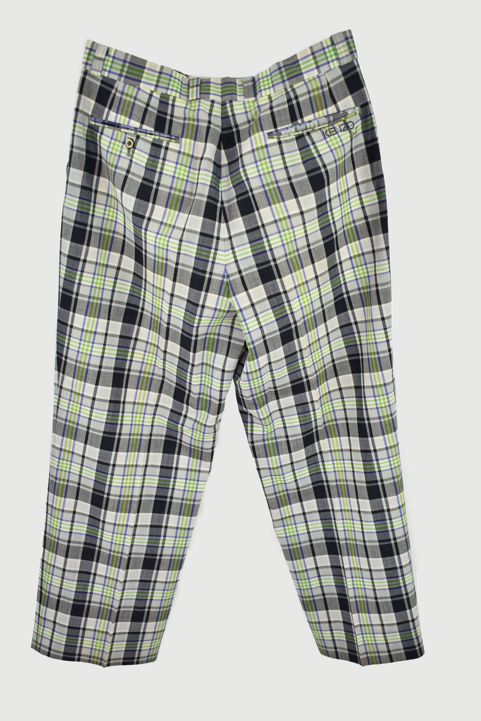 KENZO Men's Peg Plaid Trousers
