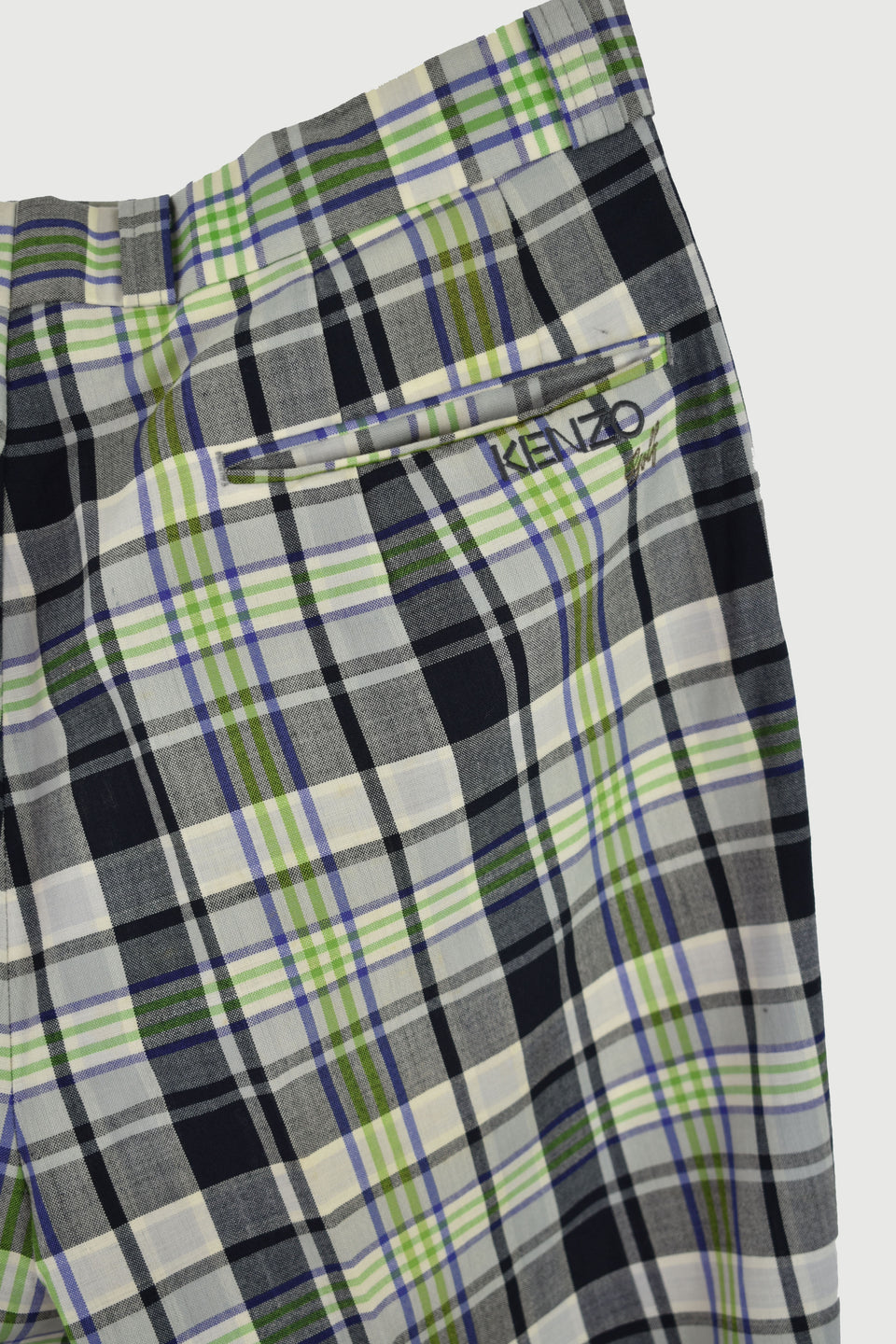KENZO Men's Peg Plaid Trousers