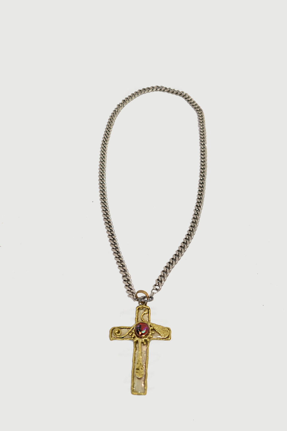 Mexican Gold Cross + Chain