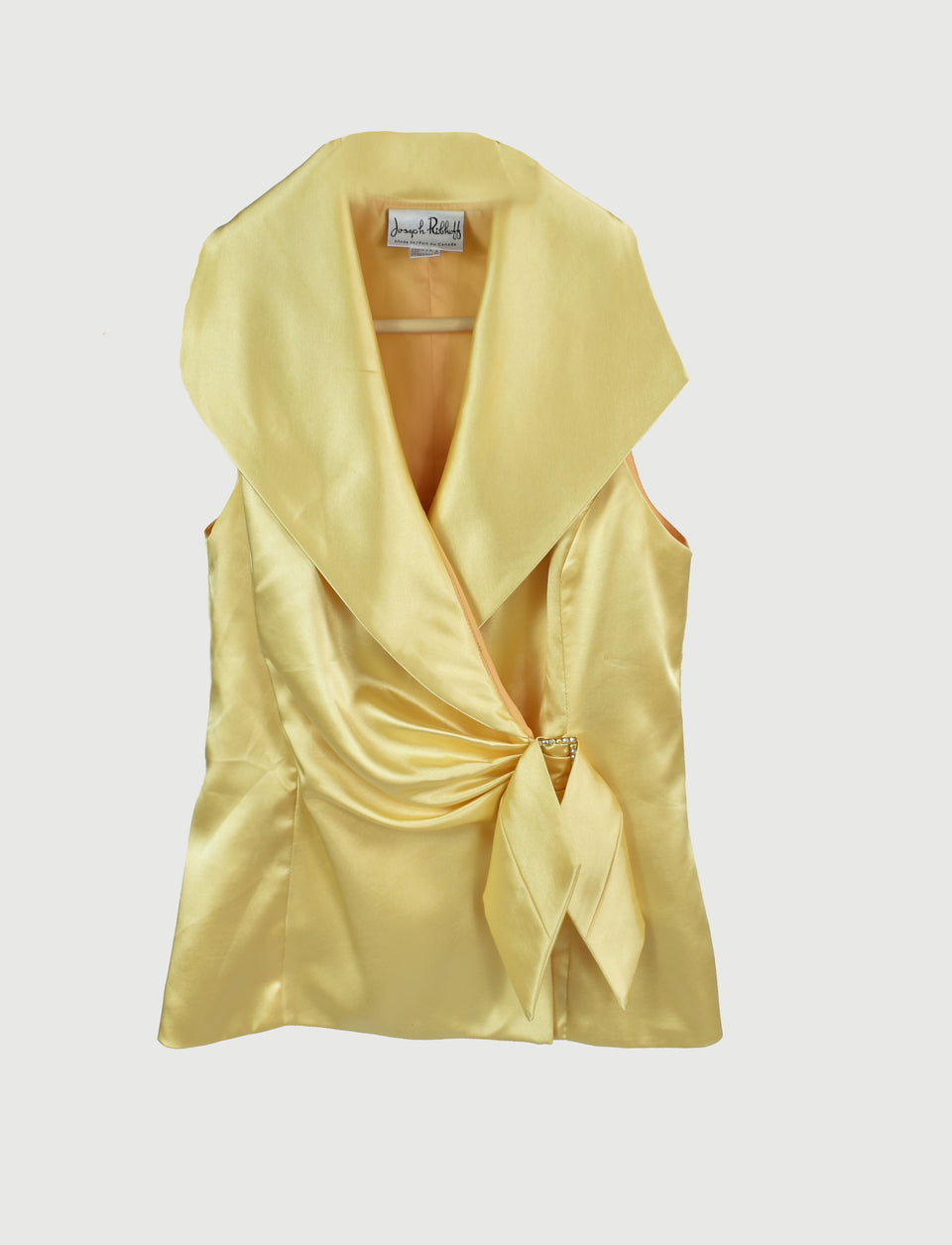 Gold Satin Top w Collar