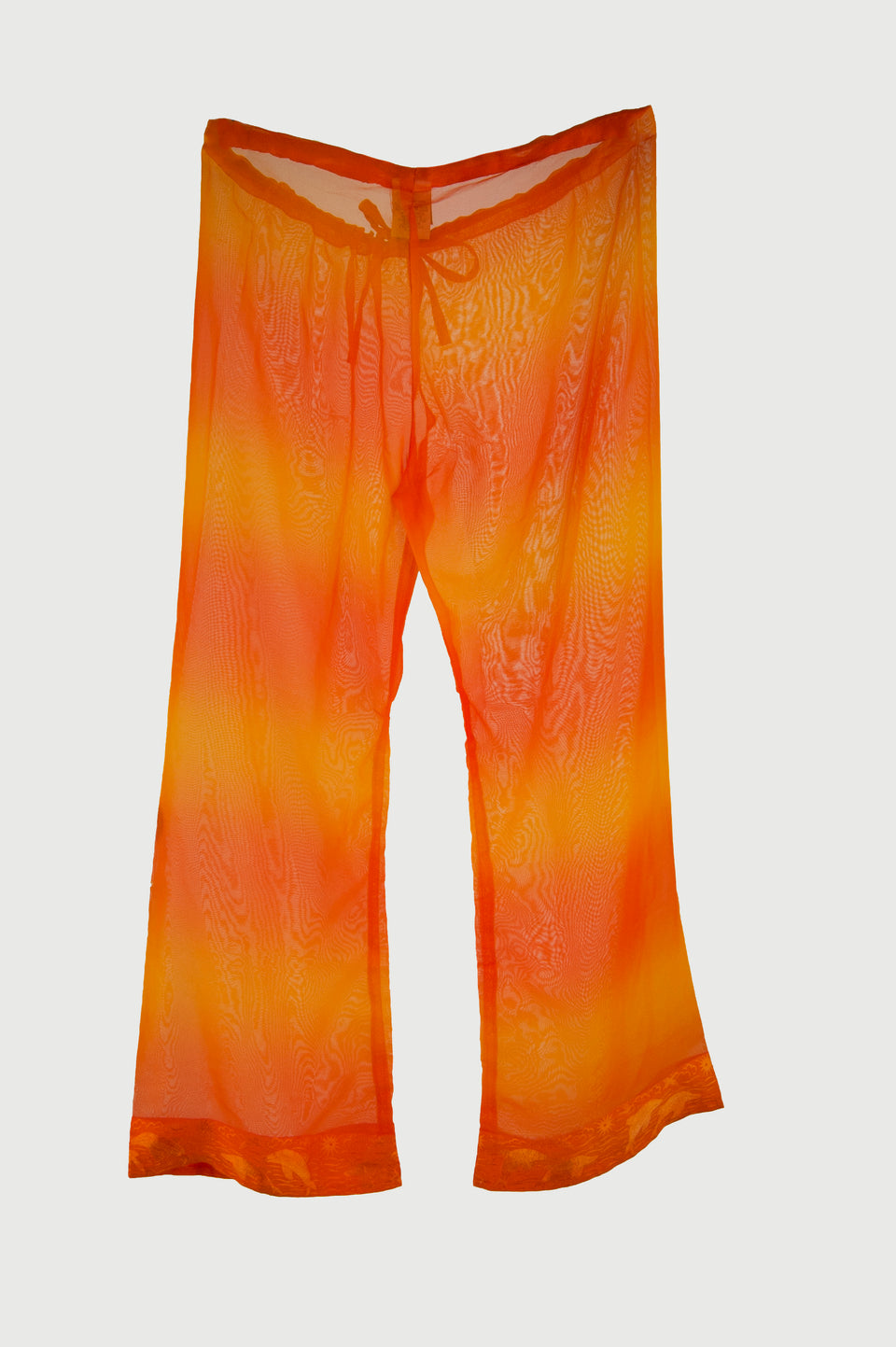 Orange Silk Pants